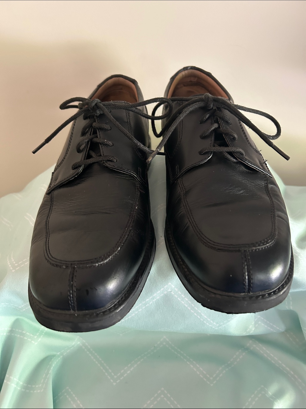 Men's Classic Black Leather Upper Lace-Up Dress Shoes Croft & Barrow 9 1/2 M